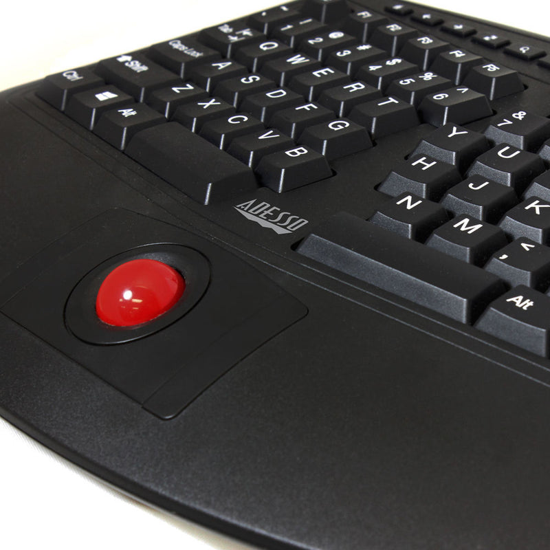 Adesso Tru-Form 3500 Wireless Ergonomic Keyboard with Trackball