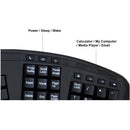 Adesso Tru-Form 3500 Wireless Ergonomic Keyboard with Trackball