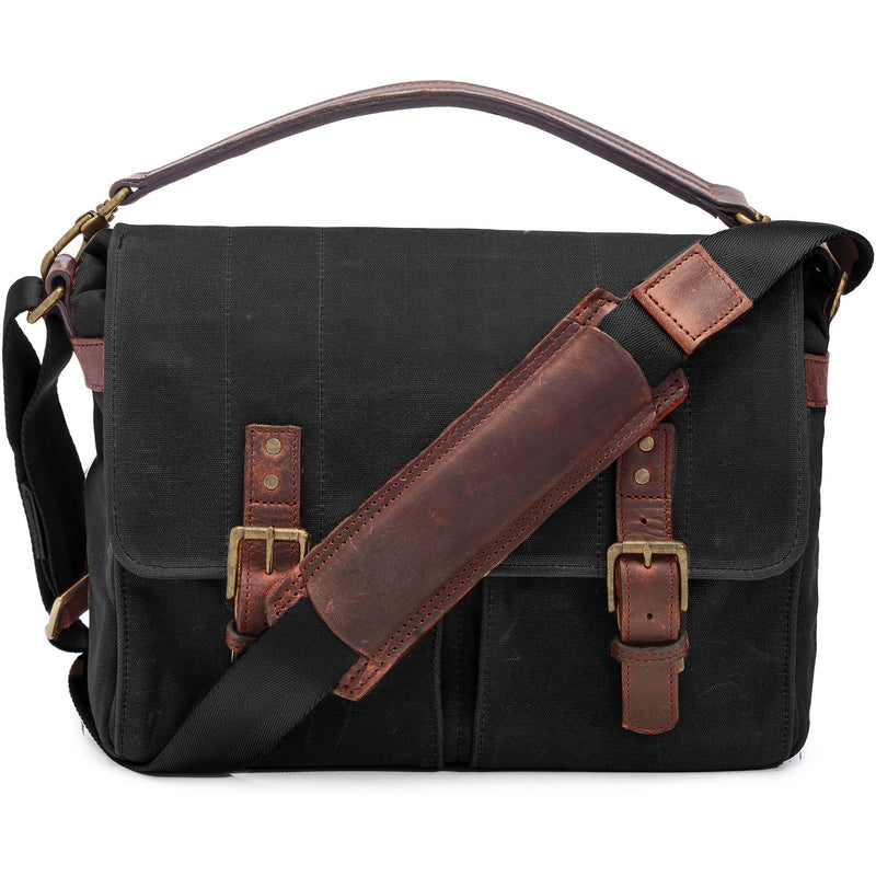 ONA Prince Street Camera Messenger Bag (Black, Waxed Canvas)