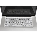 Logickeyboard LogicSkin XLPrint Black on White Keyboard Cover for Aluminum Unibody MacBook