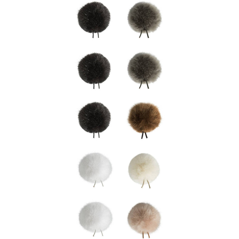 Bubblebee Industries Windbubbles All-Stars Faux-Fur Windscreens for 5 to 9mm Lav Mics (10-Pack)