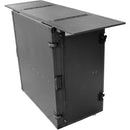 ProX Transformer Flight Case-Style Folding DJ Table and Workstation with Wheels (All-Black)