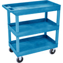 Luxor 3-Shelf Tub Cart (32 x 18", Blue)