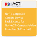 ACTi NVR 3 Corporate Camera Device Pack License for Non-ACTi Cameras/Video Encoders (1-Channel)