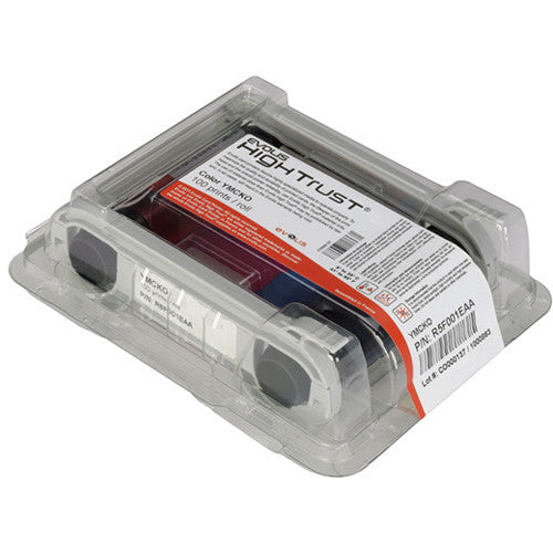 Evolis Half Panel YMCKOKO Ribbon Cassette for Primacy & Elypso Printers (Up to 250 Prints/Roll)