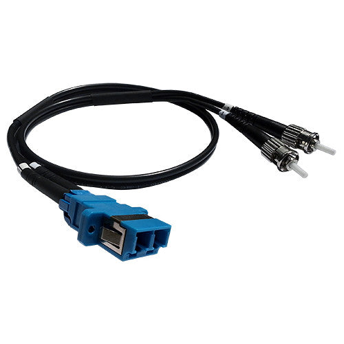 Tactical Fiber Systems ST Duo Male to LC Duo Female Adapter Cable (3 ft)