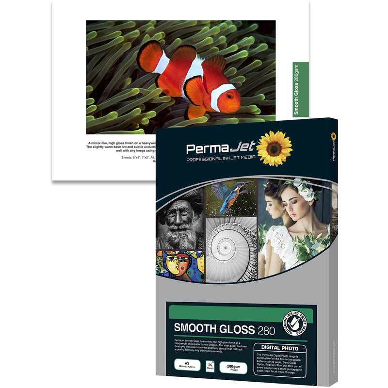 PermaJetUSA Smooth Gloss 280 Digital Photo Paper (6 x 4", 100 Sheets)