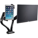 CTA Digital 2-in-1 Adjustable Monitor and Tablet Mount Stand with 2-Port USB Hub