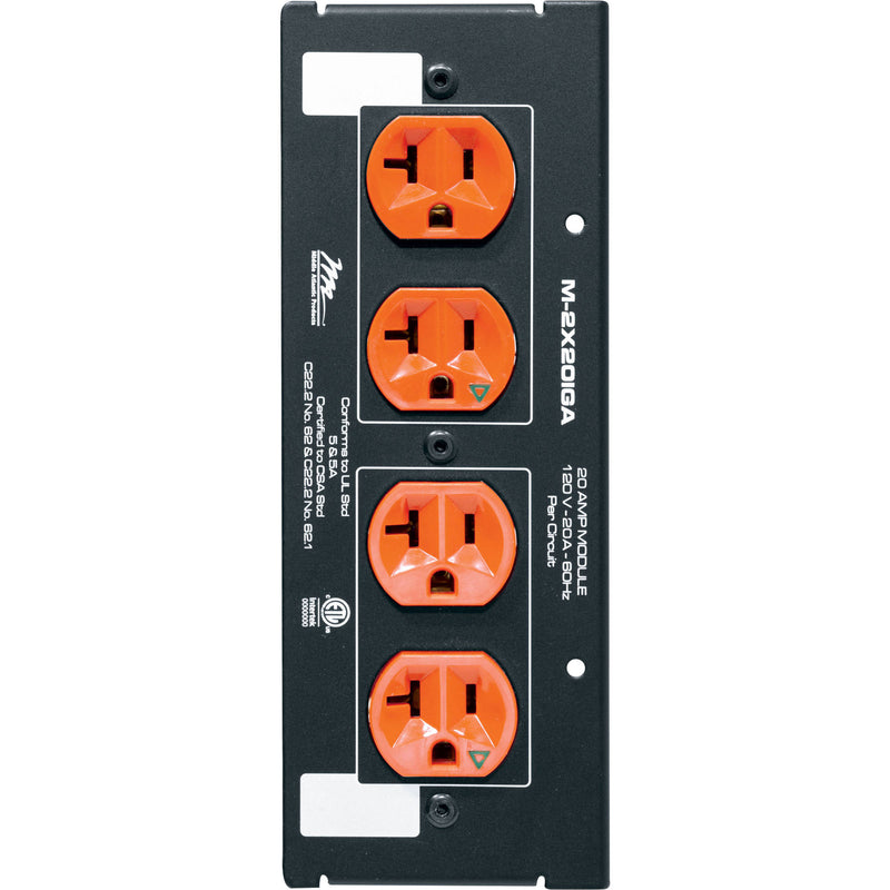 Middle Atlantic MPR Raceway Double Duplex Isolated-Ground Module (20A)