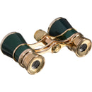 LaScala Optics 3x25 Aida Opera Glasses (Green & Gold)