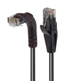 L-COM TRD815RABLK-1 Ethernet Cable, Cat5e, 90&deg; RJ45 Plug to RJ45 Plug, UTP (Unshielded Twisted Pair), Black, 304.8 mm