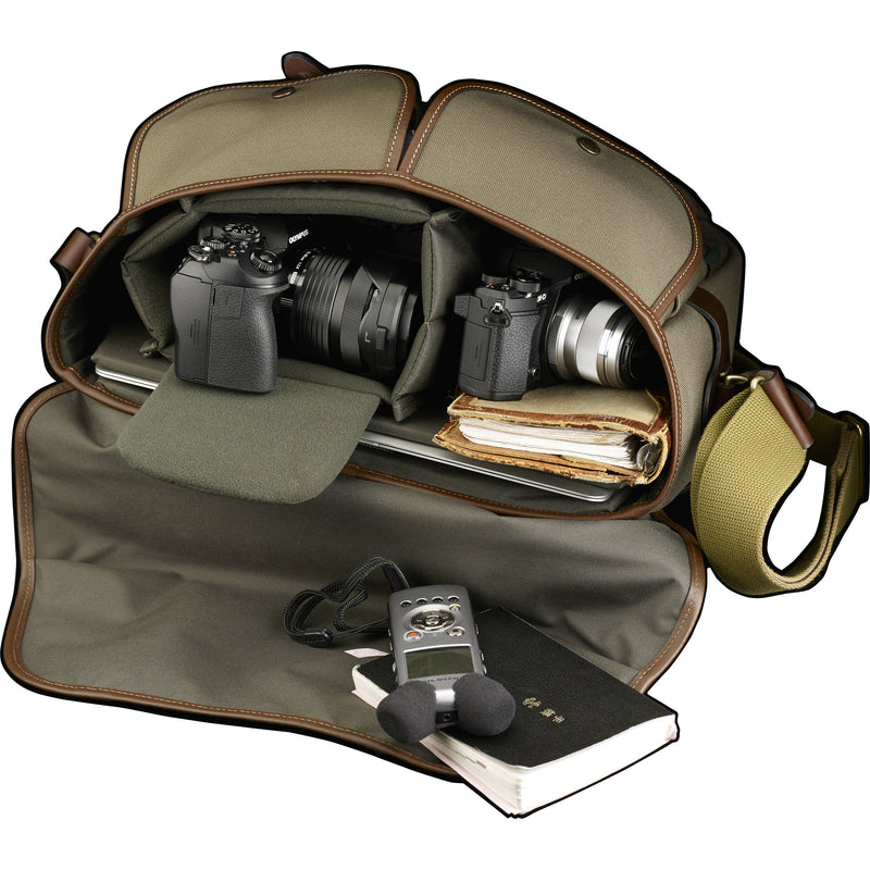 Billingham Hadley One Camera Bag (Sage FibreNyte with Chocolate Leather)