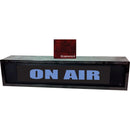 American Recorder ON AIR Sign with LEDs & Rosewood Enclosure (2 RU, English, Blue)