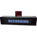 American Recorder RECORDING Sign with LEDs & Rosewood Enclosure (2 RU, English, Blue)