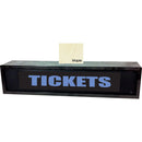 American Recorder TICKETS Sign with LEDs & Maple Enclosure (2 RU, Blue)