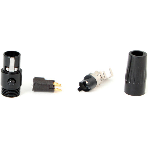 Cable Techniques TA4FL 4-Pin Female Mini-XLR Connector (Black, 6mm Outlet)