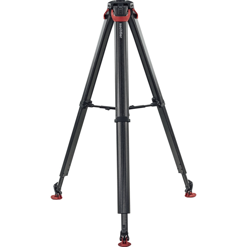 Sachtler System FSB 4 Fluid Head with Sideload Plate, Flowtech 75 Carbon Fiber Tripod with Mid-Level Spreader and Rubber Feet