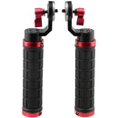 CAMVATE Rubber Handgrip with ARRI-Style Rosette (2-Pack, Red)