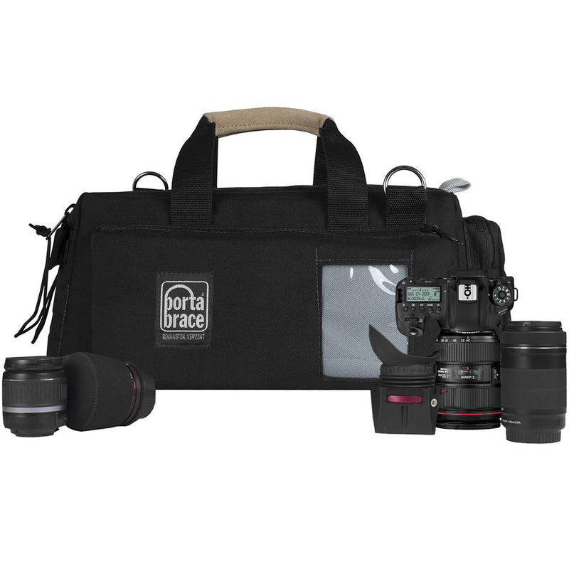 PortaBrace Dual-Zipper Camera Bag for Canon 6D Mark II and Accessories (Black)