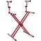 Gator Frameworks Deluxe 2-Tier X-Style Keyboard Stand (Red)