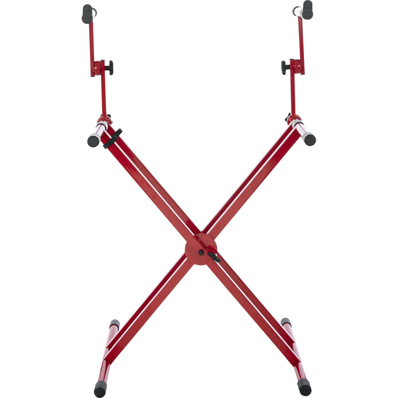 Gator Frameworks Deluxe 2-Tier X-Style Keyboard Stand (Red)