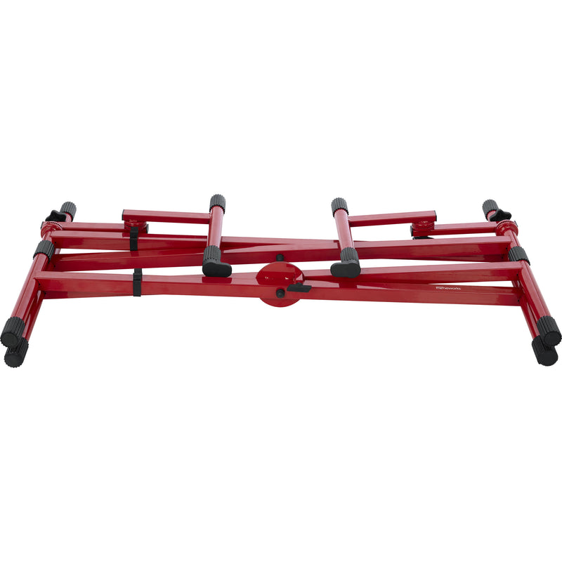 Gator Frameworks Deluxe 2-Tier X-Style Keyboard Stand (Red)