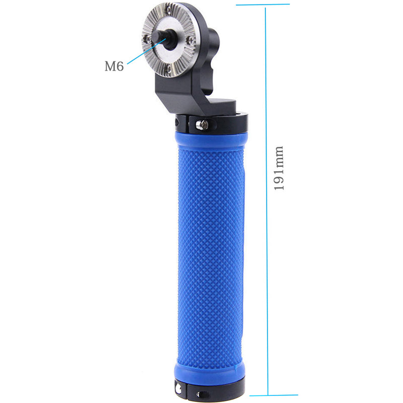 CAMVATE Rubber Handgrip with ARRI-Style Rosette (Blue)