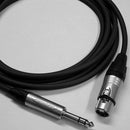 Canare Star Quad 3-Pin XLR Female to 1/4" TRS Male Cable (Black, 25')