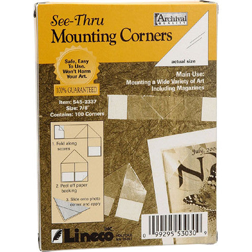 Lineco Archival Mounting Corners - 7/8" - Box of 100