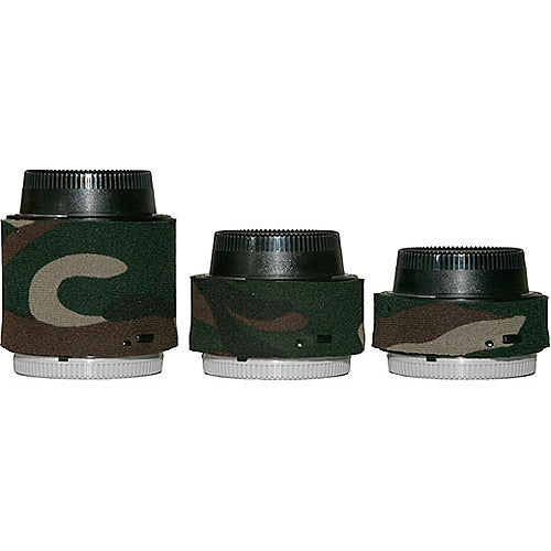 LensCoat Lens Covers for the Nikon Teleconverter Set (Forest Green Camo)