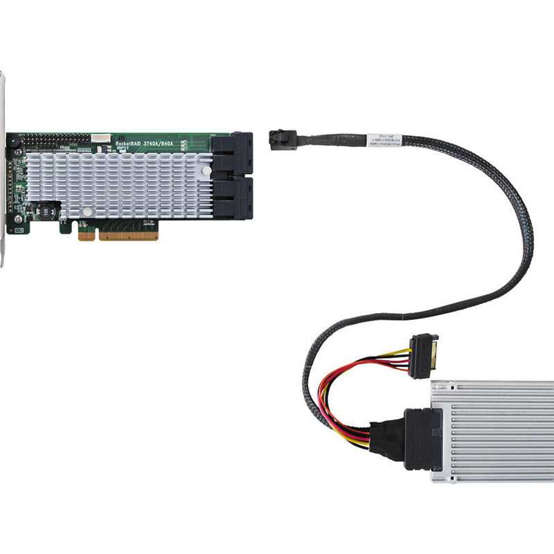 HighPoint SFF-8643 to U.2 SFF-8639 Cable with 15-Pin SATA Power Connector