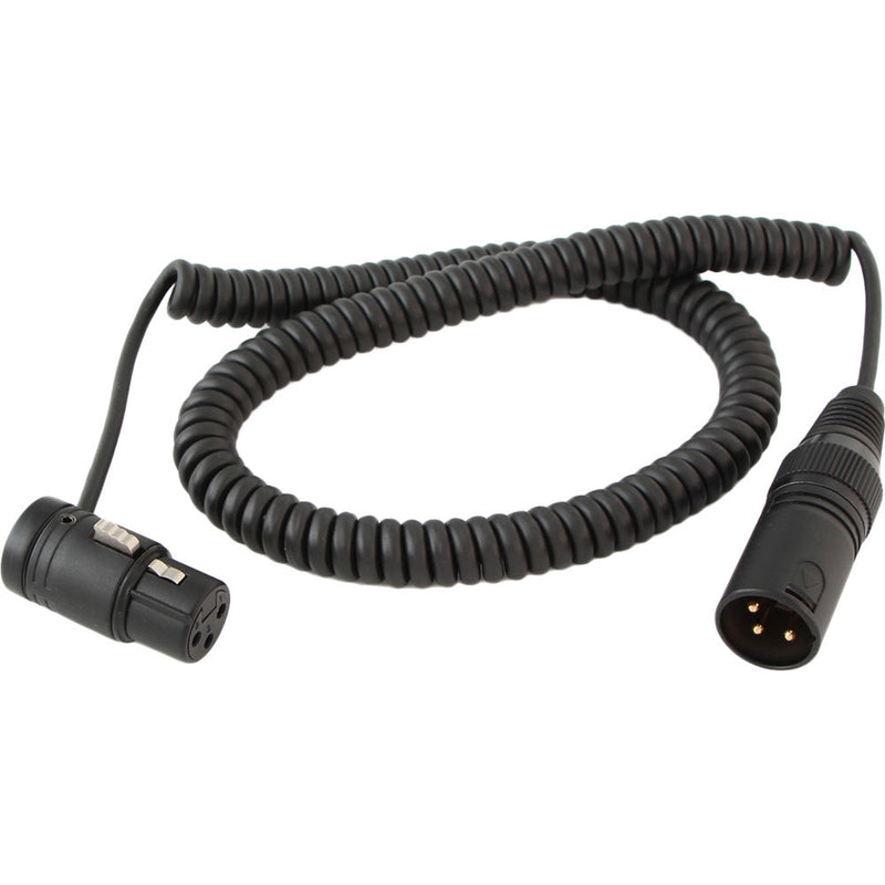 Cable Techniques Coiled Boompole-to-Mixer Cable with Low-Profile XLR-3F Connector (18" to 6')