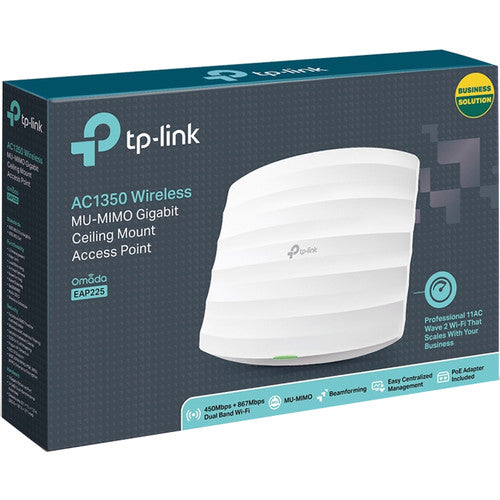 TP-Link EAP225 AC1350 Wireless Dual-Band Gigabit Ceiling Mount Access Point