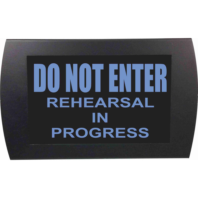 American Recorder DO NOT ENTER REHEARSAL IN PROGRESS Indicator Sign With LEDs (Blue)