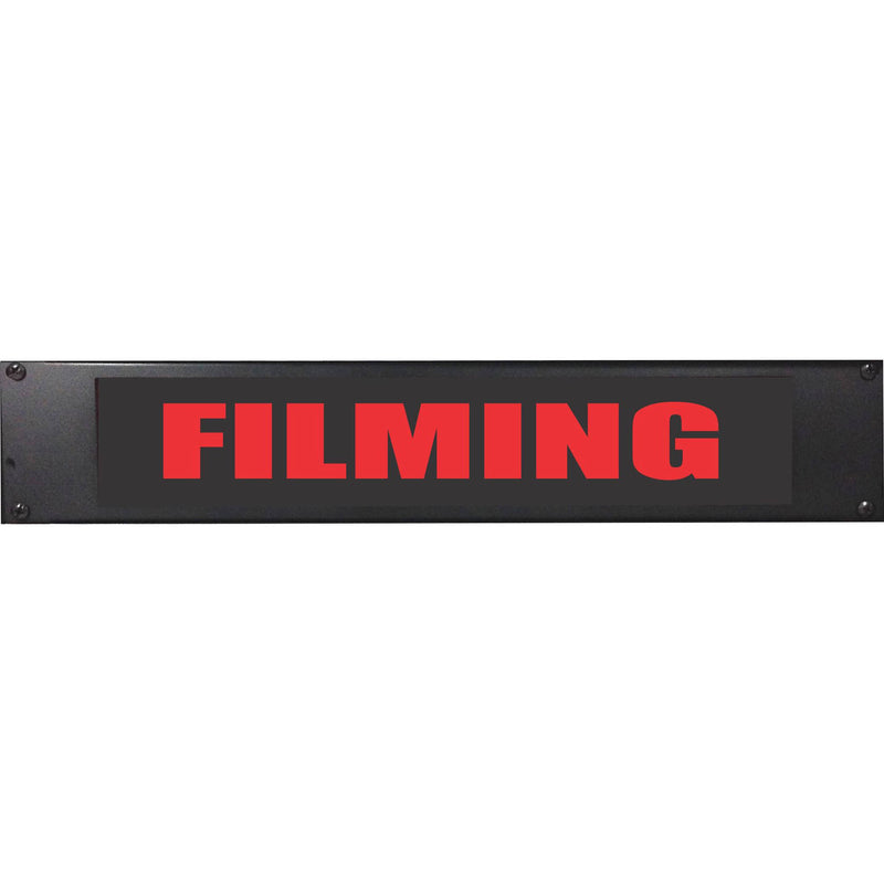 American Recorder FILMING Rackmount Indicator Sign with LEDs (2 RU, Red)