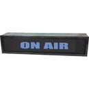 American Recorder ON AIR Rackmount Indicator Sign with Black, Maple, and Rosewood Enclosure (2 RU, Blue)