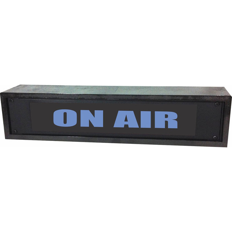 American Recorder ON AIR Rackmount Indicator Sign with Black, Maple, and Rosewood Enclosure (2 RU, Blue)