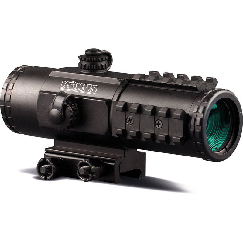 Konus 3x30 SightPro-PTS2 Prism Sight (Red-Blue Illuminated Reticle, Matte Black)