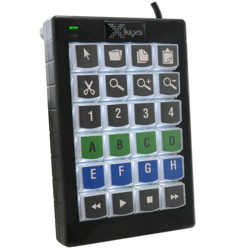 X-keys XK-24 Black & White Control Solution for Computer