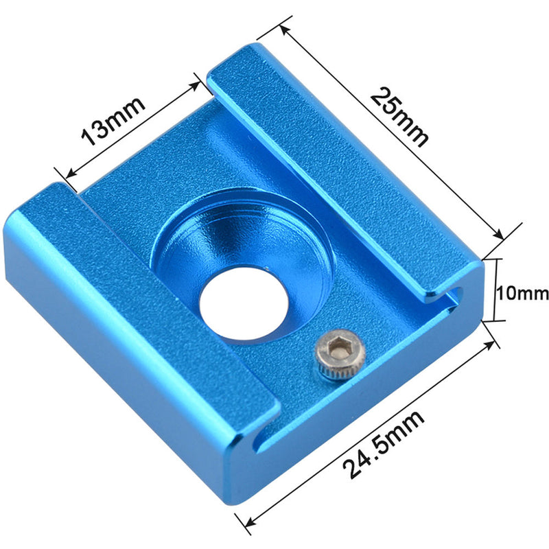 CAMVATE C1676 1/4"-20 Mount to Shoe Adapter (Blue)