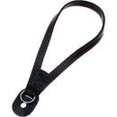 Oberwerth LAHN Leather Camera Hand Strap (Black with Red Stitching)