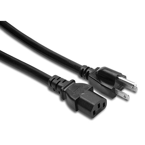 Hosa Technology Extension Cable with IEC Female Connector (18 AWG, Black, 1')