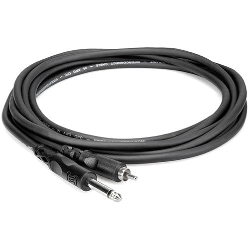 Hosa Technology 1/4"  Male to RCA Male Audio Cable - 10'