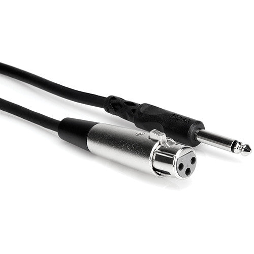 Hosa Technology Mono 1/4" Male to 3-Pin XLR Female Cable - 3'