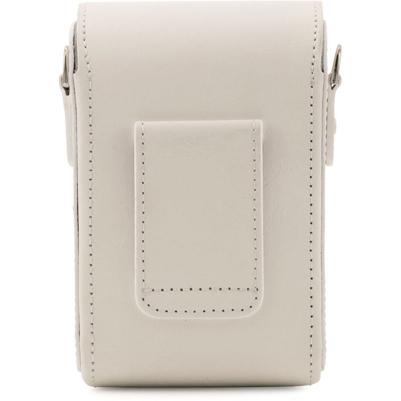 MegaGear Leather Camera Case for Panasonic Lumix DC-ZS70, DMC-LX10, DMC-ZS60, or DMC-ZS100 (White)