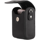 MegaGear Leather Camera Case with Strap for Panasonic Lumix ZS200, TZ200, Leica C-Lux (Black)
