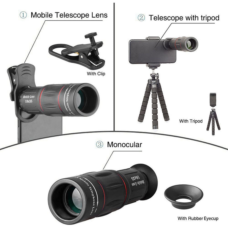 Apexel 4-in-1 Smartphone Lens Kit with Remote Shutter