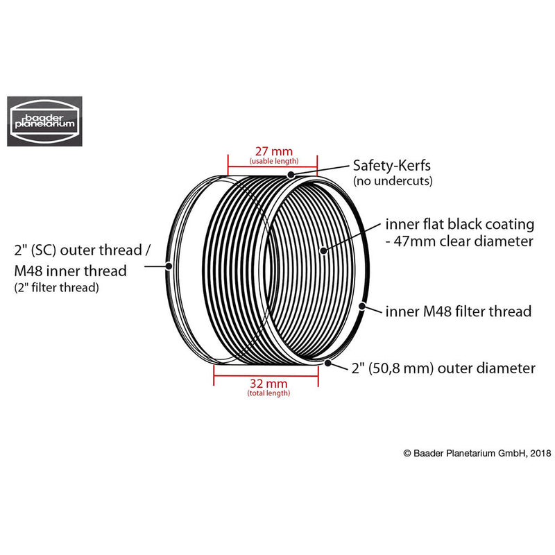 Alpine Astronomical Baader 2" Safety Kerf Nosepiece