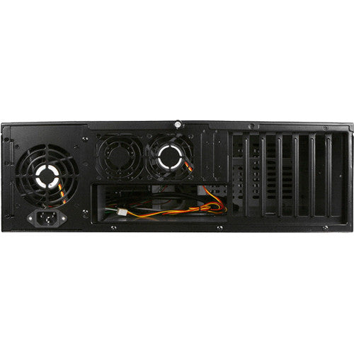 iStarUSA D-300-FS 3U Compact Stylish Rackmountable Chassis (Blue Bezel)