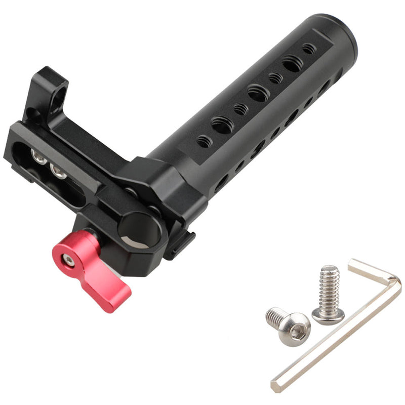 CAMVATE Top Cheese Handle with Rod Clamp for GH5, 5DMarkIII Camera (Red Wingnut)